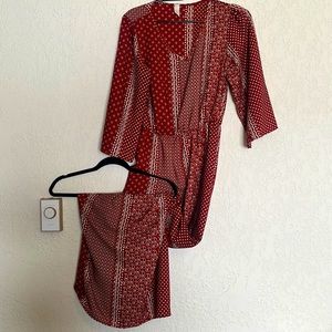 Flamingo Paisley Rust Dress - Women’s Large